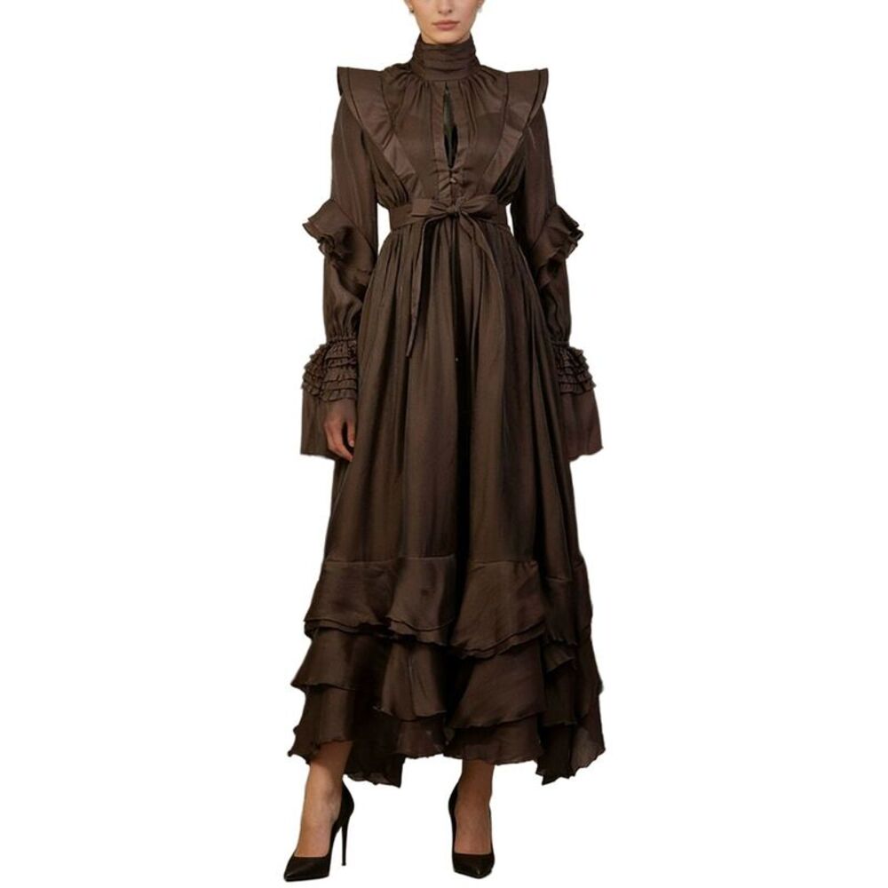Mira Richi Womens  Maxi Dress, Brown